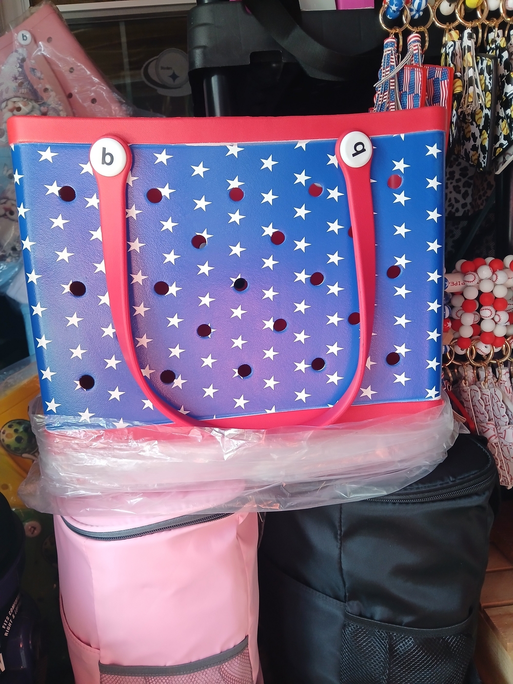 American Flag Medium Bogg like bag.